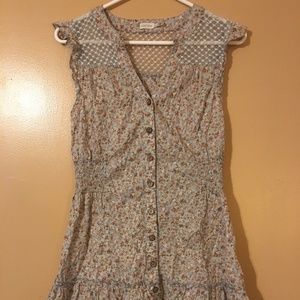 Floral button up top